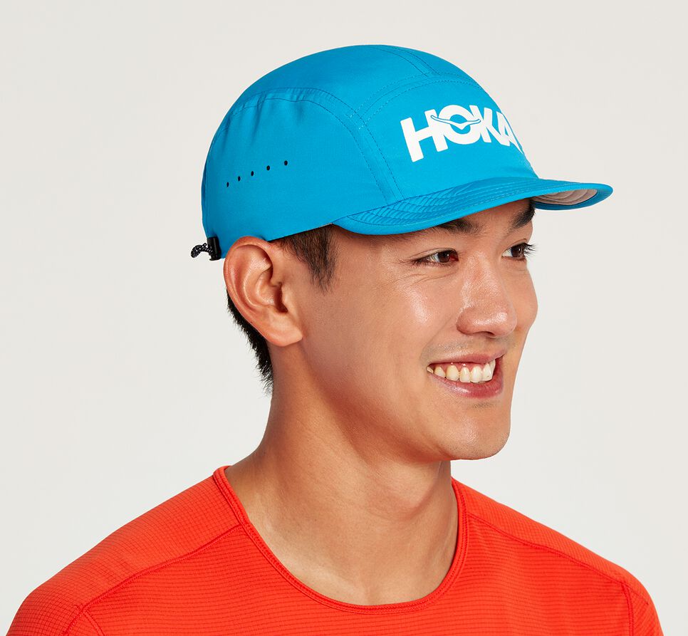 All Gender Hoka One One Packable Trail Hat Diva Blue | GZTJCB643