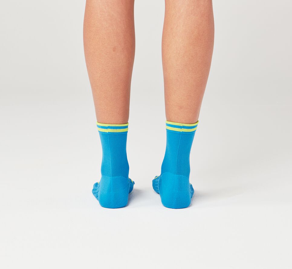 All Gender Hoka One One Performance Crew Socks Diva Blue / Citrus | DMAOVK923