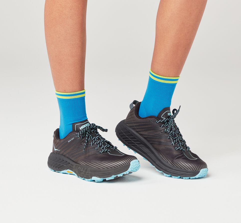 All Gender Hoka One One Performance Crew Socks Diva Blue / Citrus | DMAOVK923