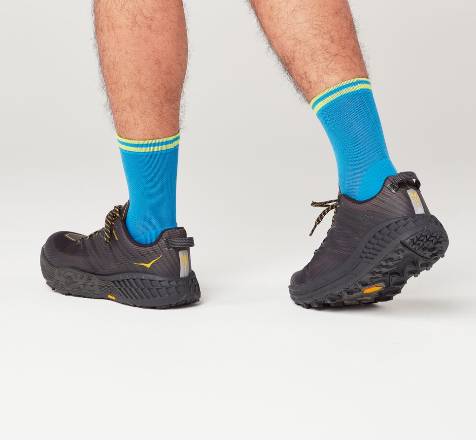 All Gender Hoka One One Performance Crew Socks Diva Blue / Citrus | DMAOVK923