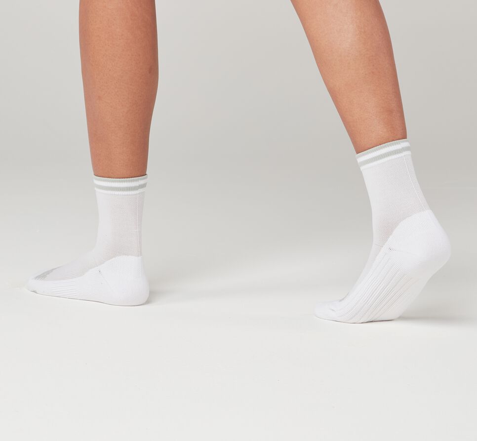 All Gender Hoka One One Performance Crew Socks White | KDNBQP435