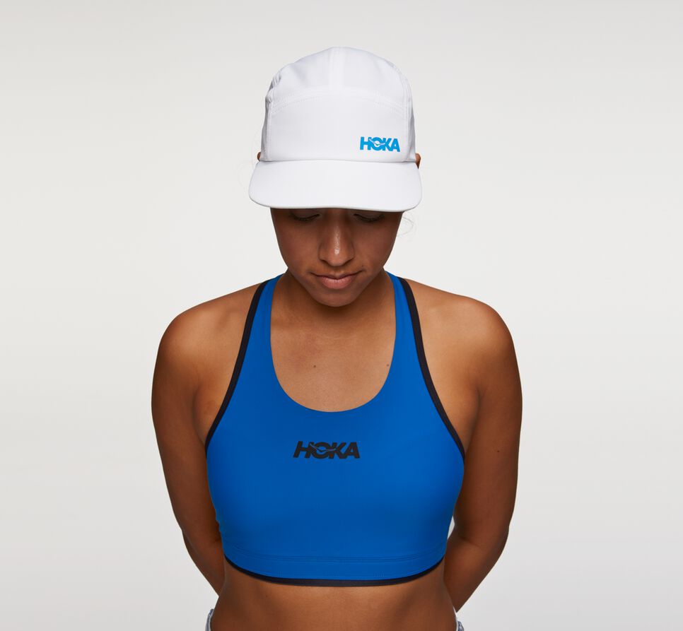 All Gender Hoka One One Performance Hat White / Diva Blue | PFABIL164