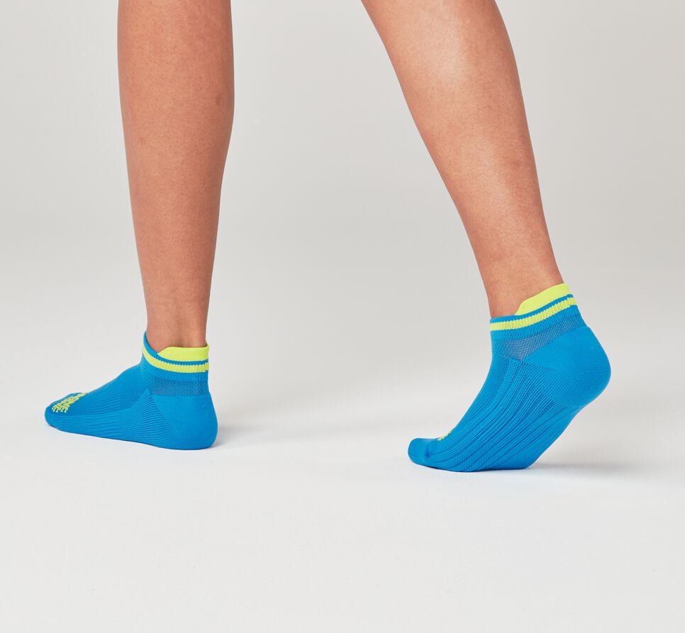 All Gender Hoka One One Performance No-Show Socks Diva Blue / Citrus | QUTGKX931