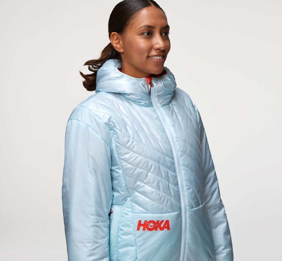 All Gender Hoka One One Puffy Jackets Wan Blue | WVLIUT905