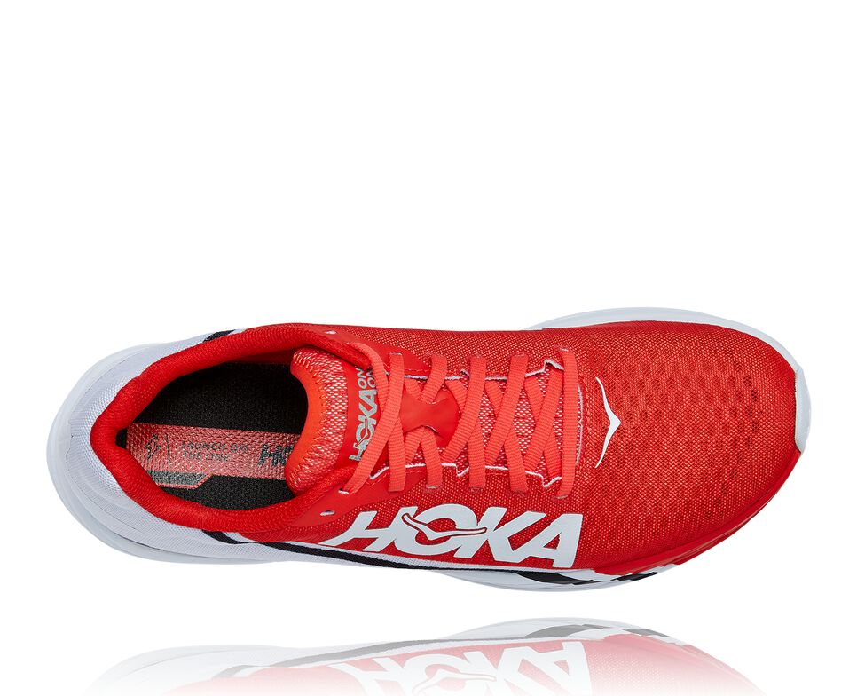 All Gender Hoka One One Rocket X Road Running Shoes Fiesta / Black | YQGJEV178