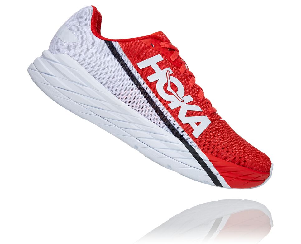 All Gender Hoka One One Rocket X Road Running Shoes Fiesta / Black | YQGJEV178