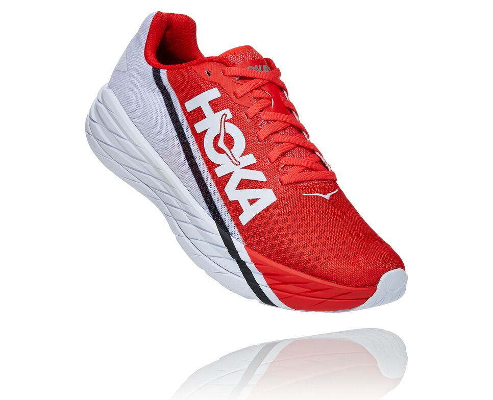 All Gender Hoka One One Rocket X Road Running Shoes Fiesta / Black | YQGJEV178