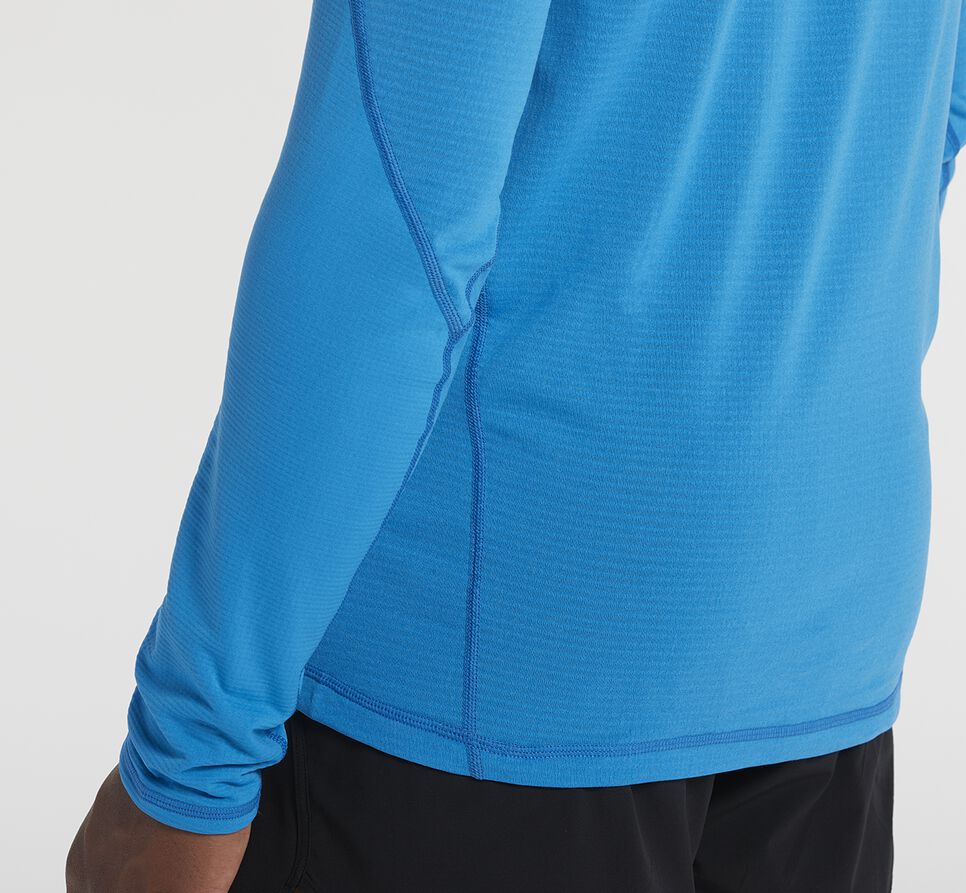 Men's Hoka One One 1/2 Zip Midlayer Running Tops Diva Blue | EDWGBY510