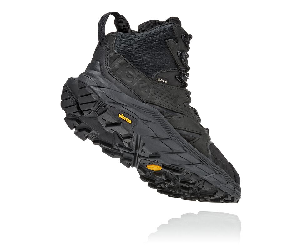 Men's Hoka One One Anacapa Mid GORE-TEX Hiking Boots Black / Black | ECZWFN290