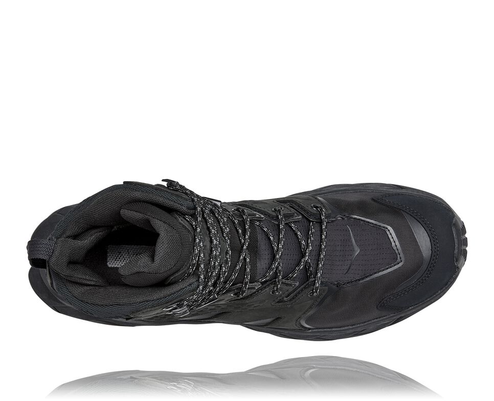 Men's Hoka One One Anacapa Mid GORE-TEX Hiking Boots Black / Black | ECZWFN290