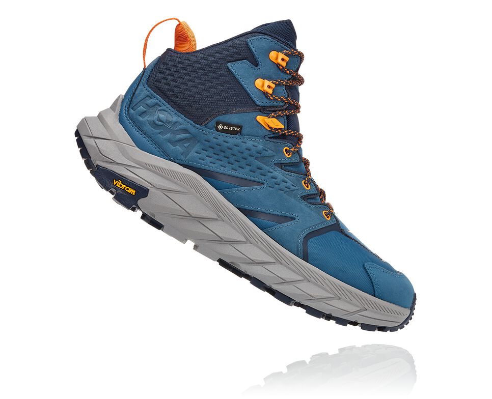 Men's Hoka One One Anacapa Mid GORE-TEX Hiking Boots Real Teal / Outer Space | EXBPSZ937