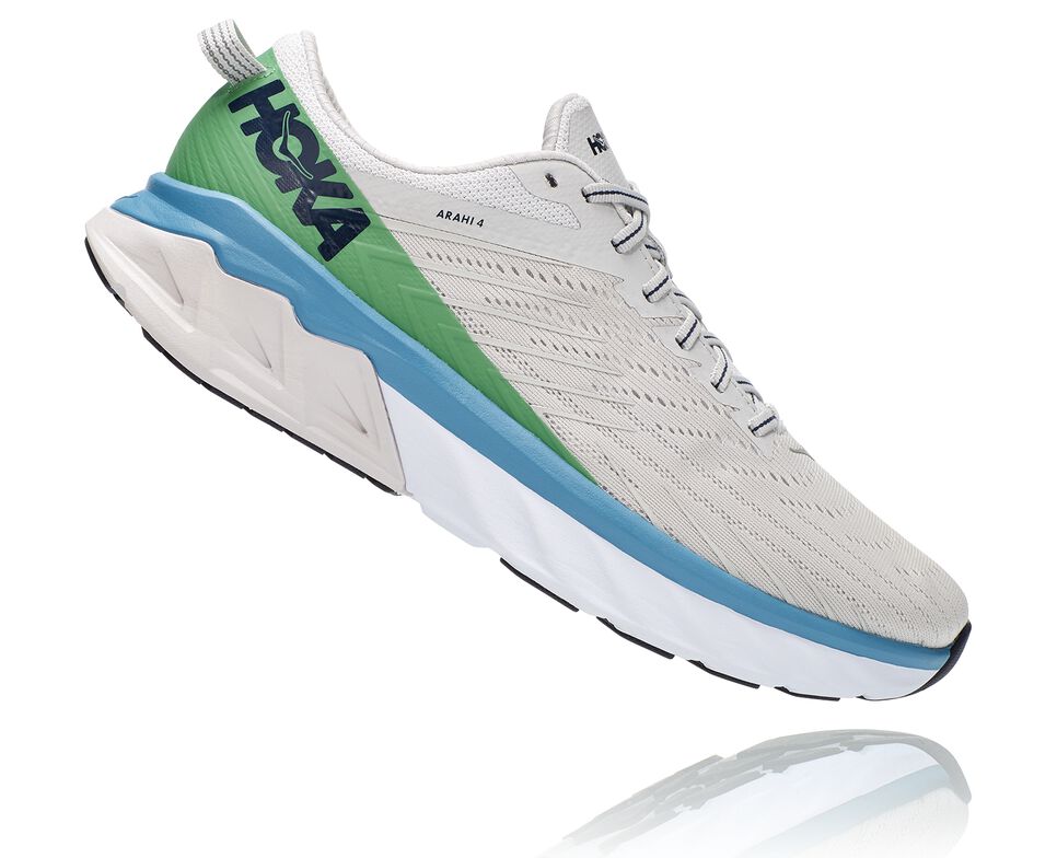 Men's Hoka One One Arahi 4 Road Running Shoes Lunar Rock / Nimbus Cloud | EVMFSC465