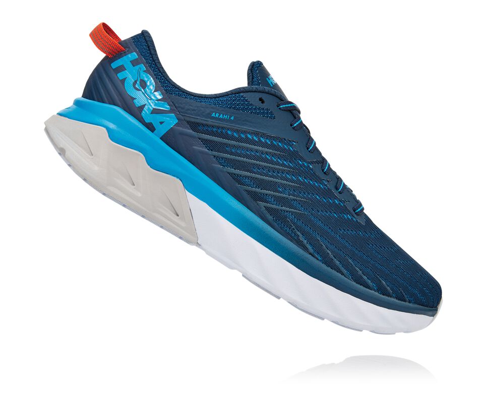 Men's Hoka One One Arahi 4 Road Running Shoes Majolica Blue / Dresden Blue | HJCUIN671