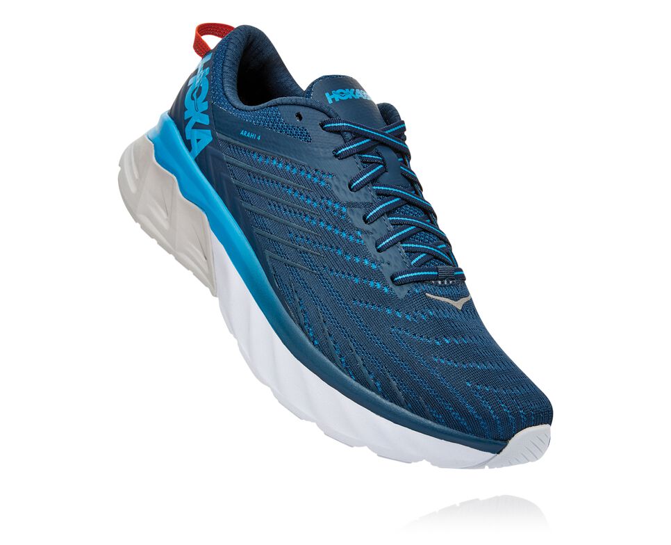 Men\'s Hoka One One Arahi 4 Road Running Shoes Majolica Blue / Dresden Blue | HJCUIN671