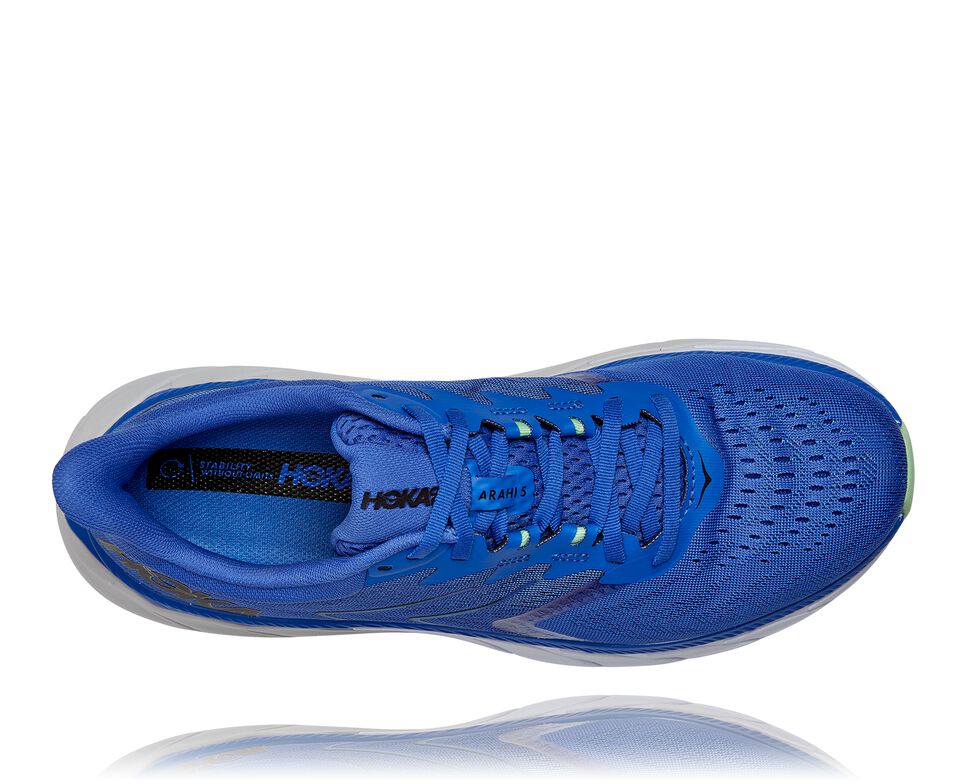 Men's Hoka One One Arahi 5 Road Running Shoes Dazzling Blue / Black | RSGCKL034