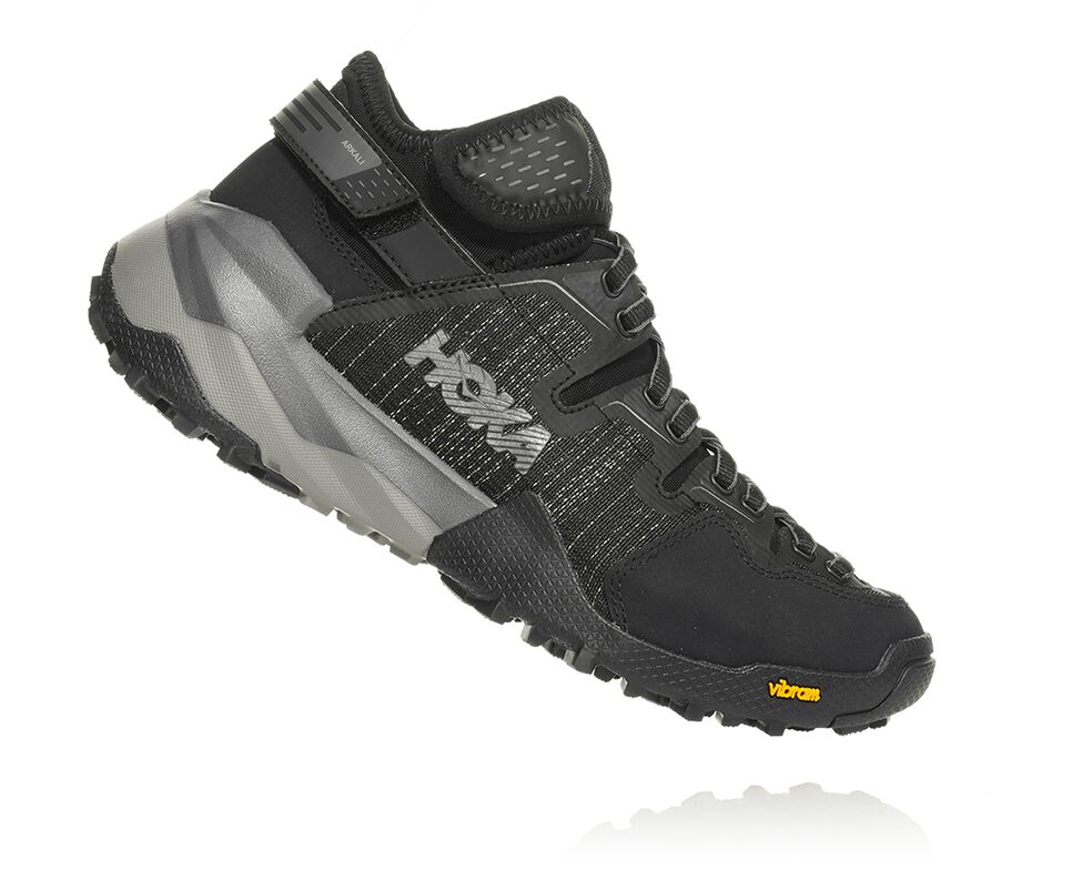 Men's Hoka One One Arkali Hiking Shoes Black / Reflective | TQEPFO927