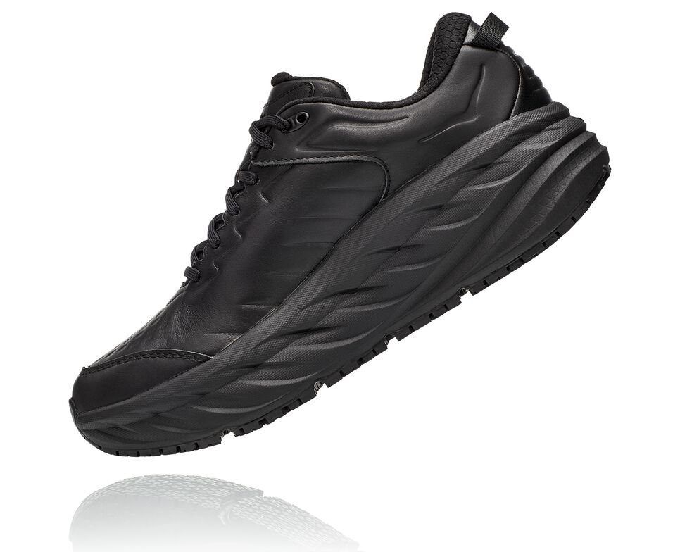 Men's Hoka One One Bondi Sr Road Running Shoes Black / Black | CFUQAG075