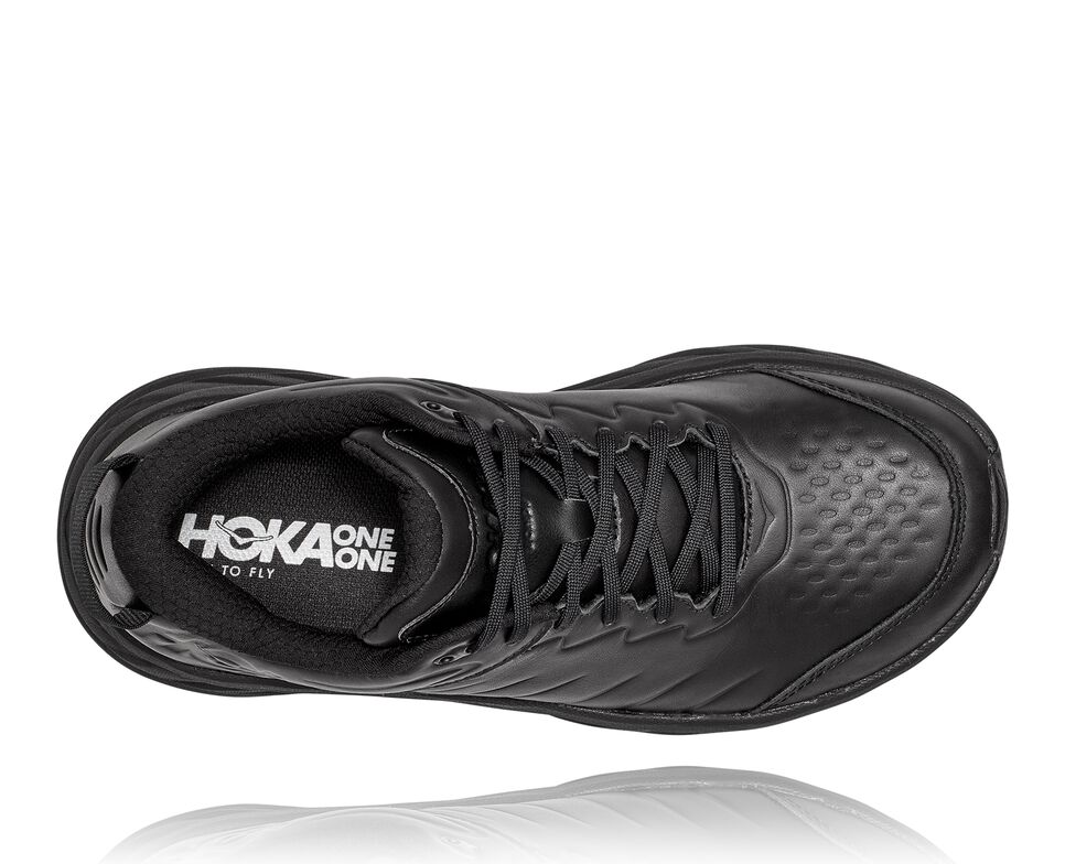 Men's Hoka One One Bondi Sr Road Running Shoes Black / Black | CFUQAG075