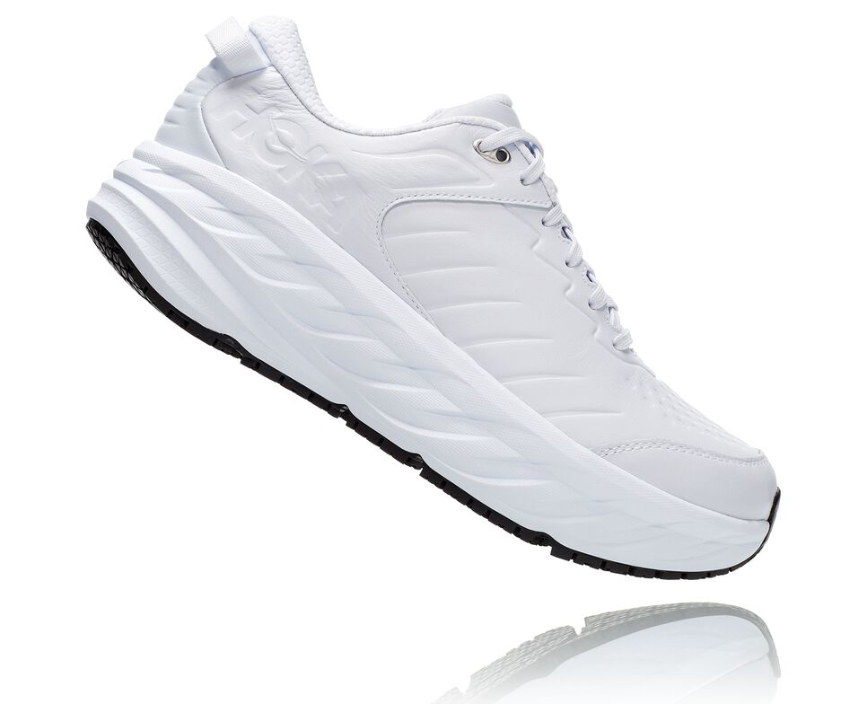 Men's Hoka One One Bondi Sr Road Running Shoes White / White | REPSKZ642