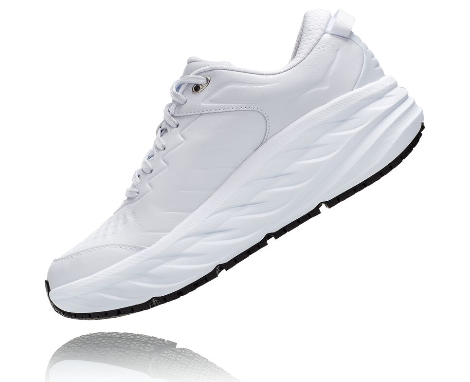 Men's Hoka One One Bondi Sr Road Running Shoes White / White | REPSKZ642