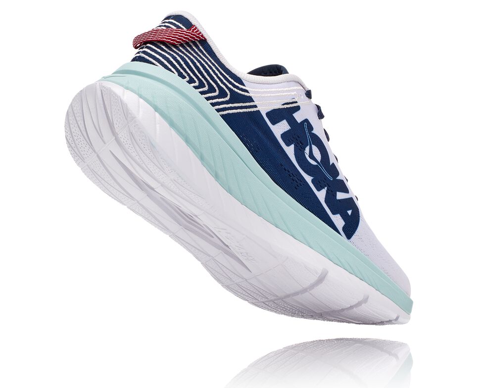 Men's Hoka One One Carbon X Road Running Shoes Nimbus Cloud / Moonlit Ocean | UVXKCO687