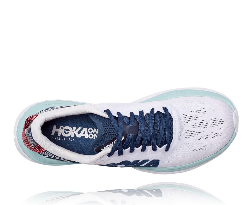 Men's Hoka One One Carbon X Road Running Shoes Nimbus Cloud / Moonlit Ocean | UVXKCO687