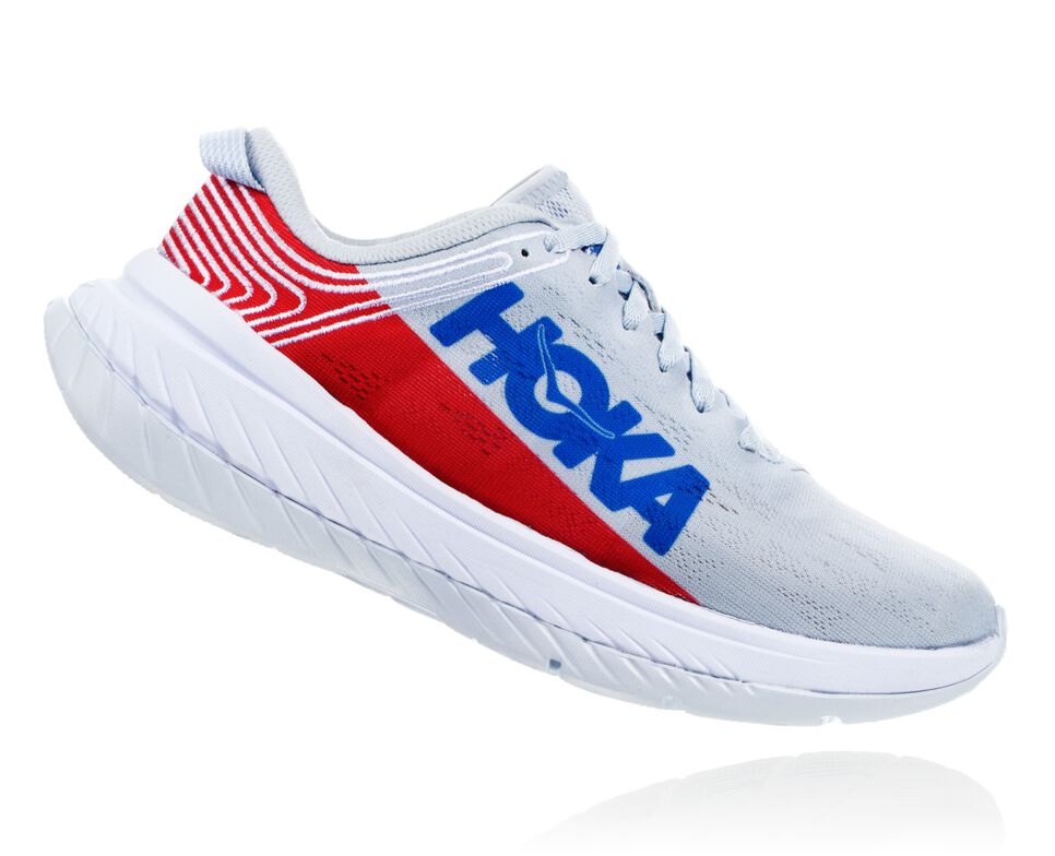 Men's Hoka One One Carbon X Road Running Shoes Plein Air / Palace Blue | ZXDIBN408