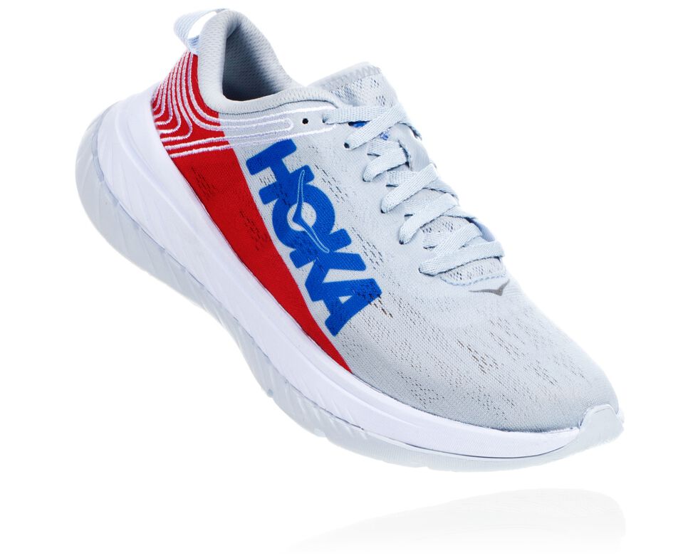 Men\'s Hoka One One Carbon X Road Running Shoes Plein Air / Palace Blue | ZXDIBN408