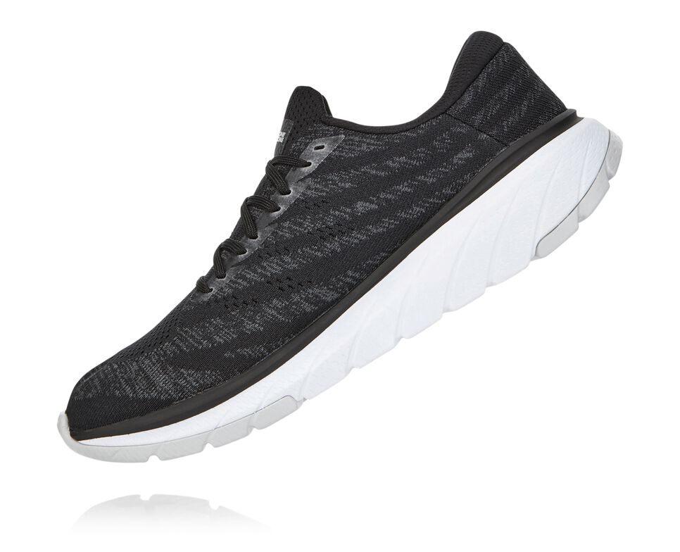 Men's Hoka One One Cavu 3 Road Running Shoes Black / White | HMLZKT186