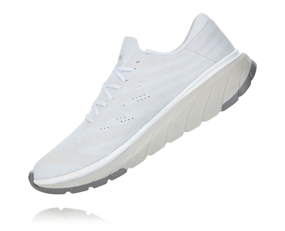 Men's Hoka One One Cavu 3 Road Running Shoes White / Nimbus Cloud | YMDZFN230