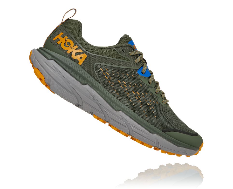 Men's Hoka One One Challenger ATR 6 Trail Running Shoes Thyme / Sharkskin | GASQVZ204