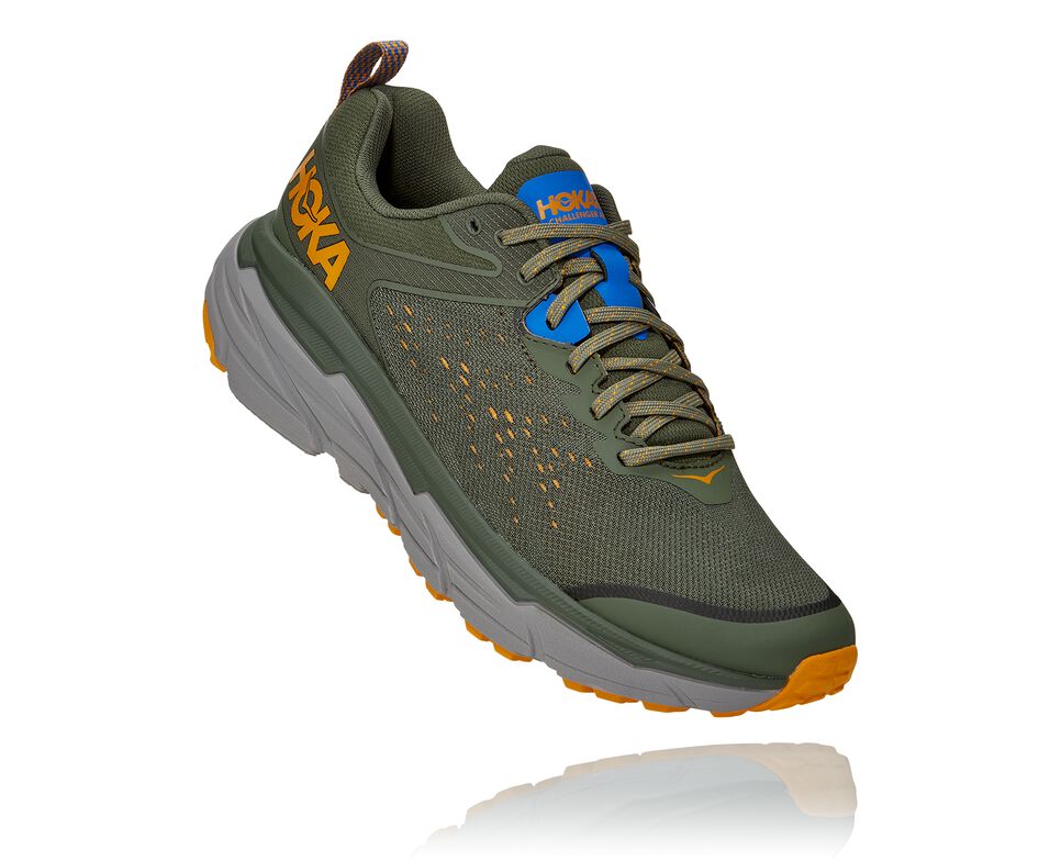 Men\'s Hoka One One Challenger ATR 6 Trail Running Shoes Thyme / Sharkskin | GASQVZ204