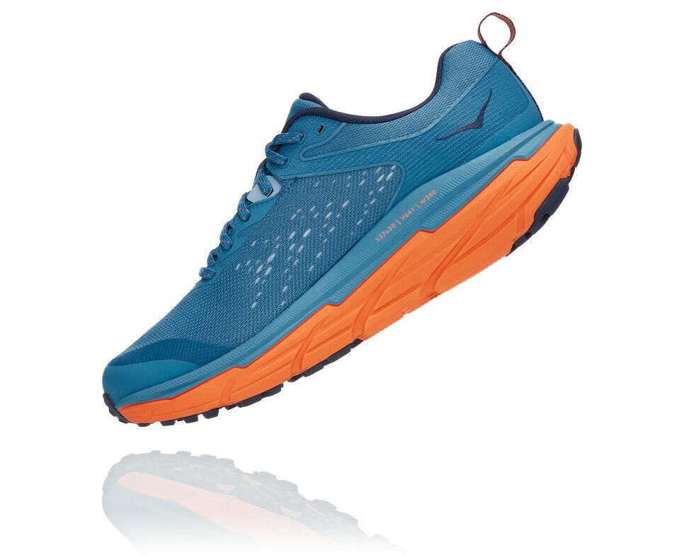 Men's Hoka One One Challenger ATR 6 Trail Running Shoes Provincial Blue / Carrot | HBQAZG127