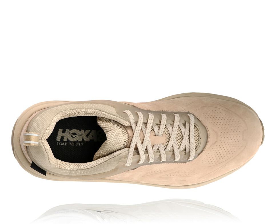 Men's Hoka One One Challenger Low GORE-TEX Trail Running Shoes Oxford Tan / Dune | PZGUSL915