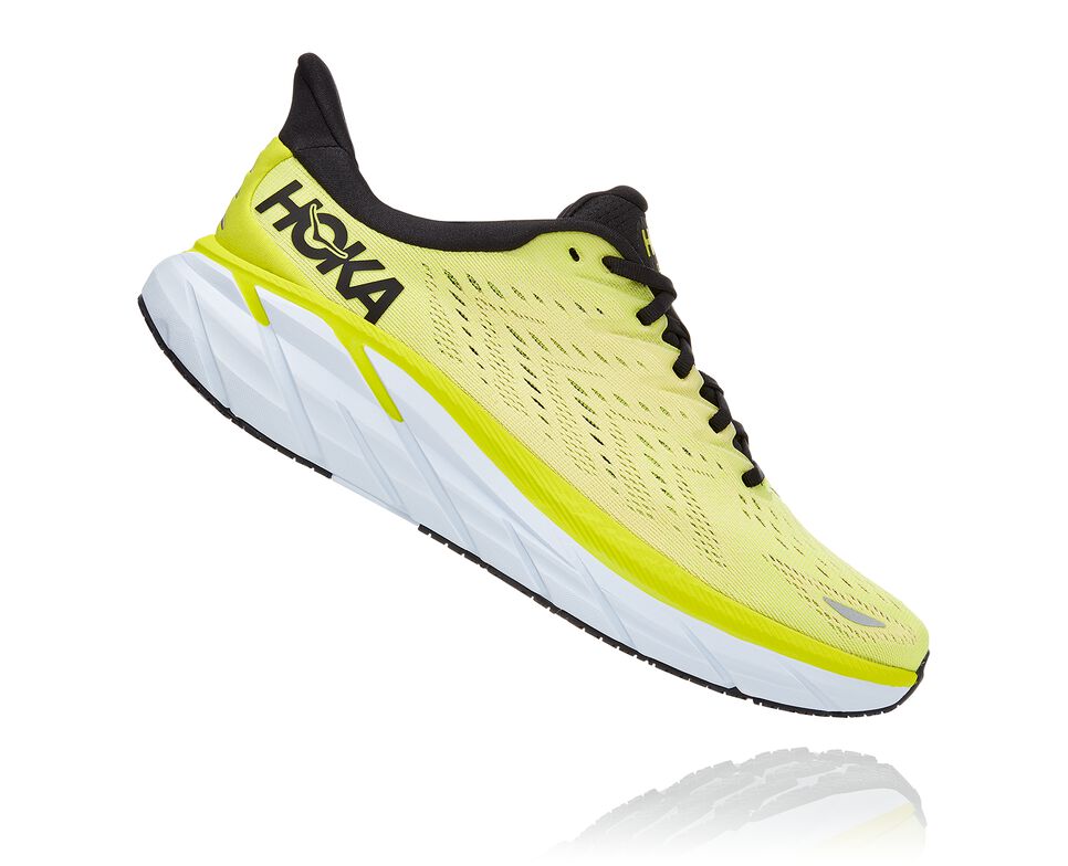 Men's Hoka One One Clifton 8 Road Running Shoes Evening Primrose / Charlock | ECFKAU752