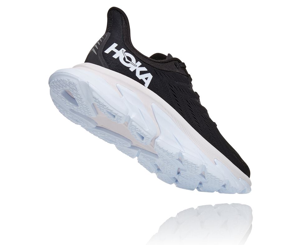 Men's Hoka One One Clifton Edge Road Running Shoes Black / White | HQLMZN806