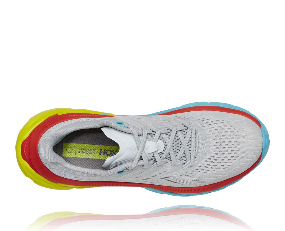 Men's Hoka One One Clifton Edge Road Running Shoes Lunar Rock / White | IFEYKT740