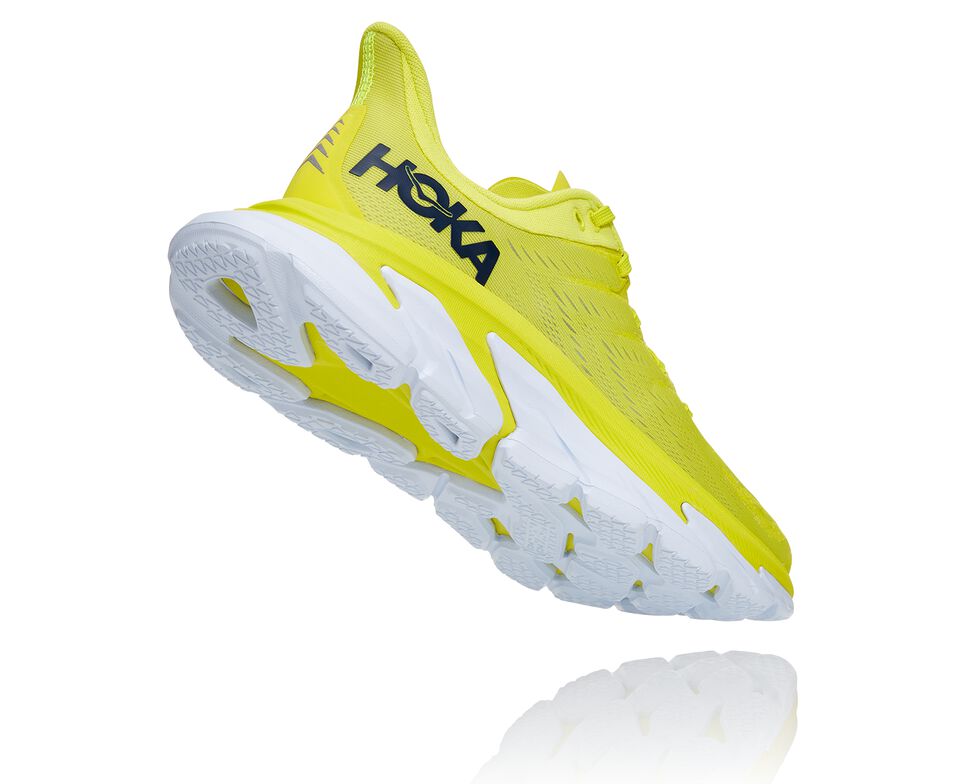 Men's Hoka One One Clifton Edge Road Running Shoes Citrus / White | QIFCBX638