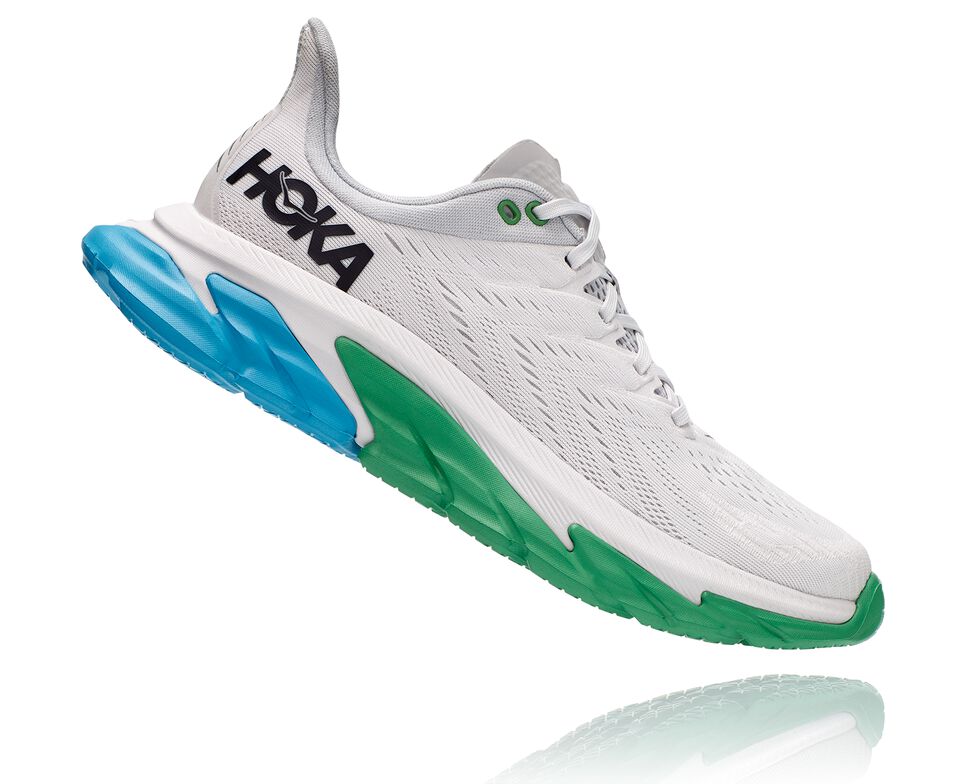 Men's Hoka One One Clifton Edge Road Running Shoes Nimbus Cloud / Greenbriar | SBZYUH470