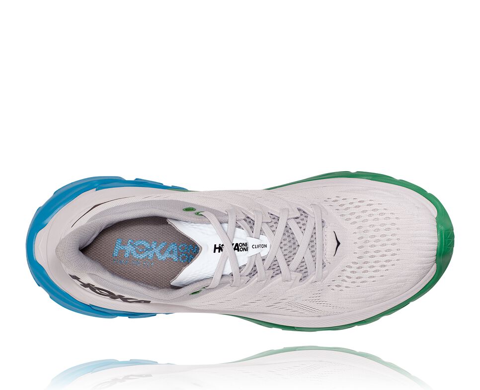 Men's Hoka One One Clifton Edge Road Running Shoes Nimbus Cloud / Greenbriar | SBZYUH470