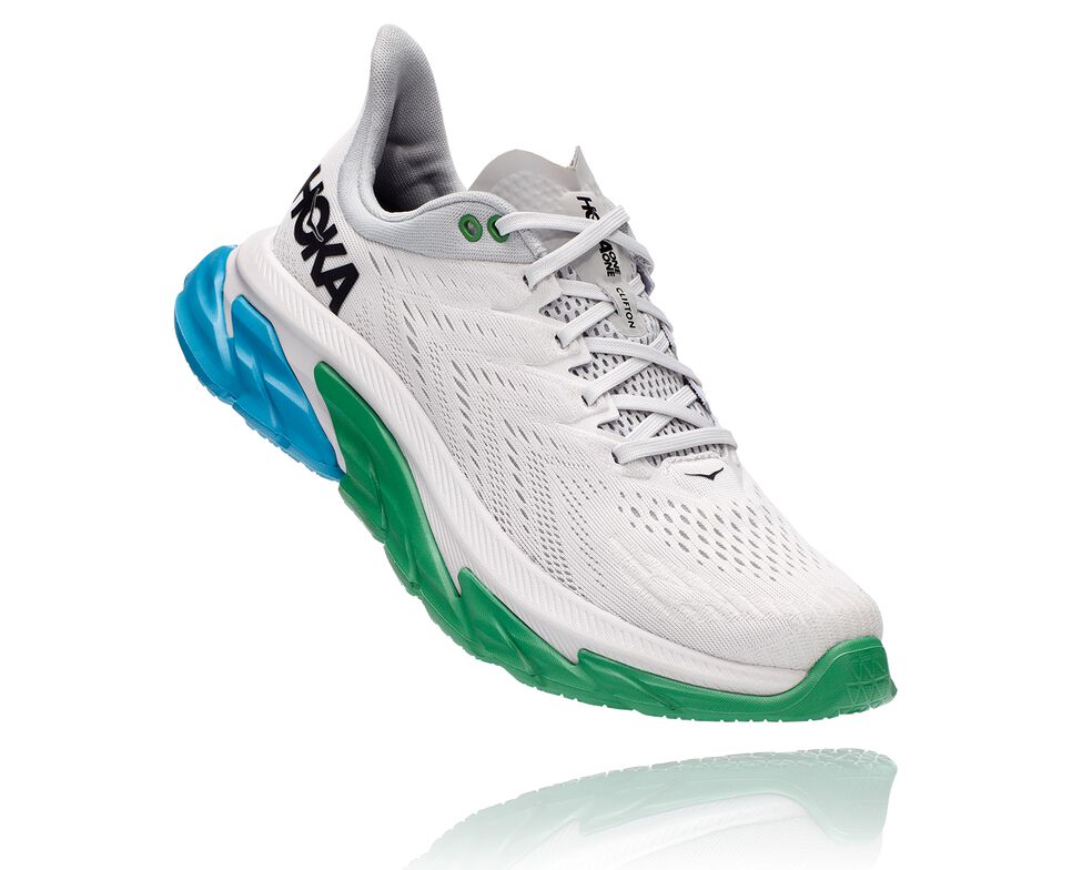 Men\'s Hoka One One Clifton Edge Road Running Shoes Nimbus Cloud / Greenbriar | SBZYUH470