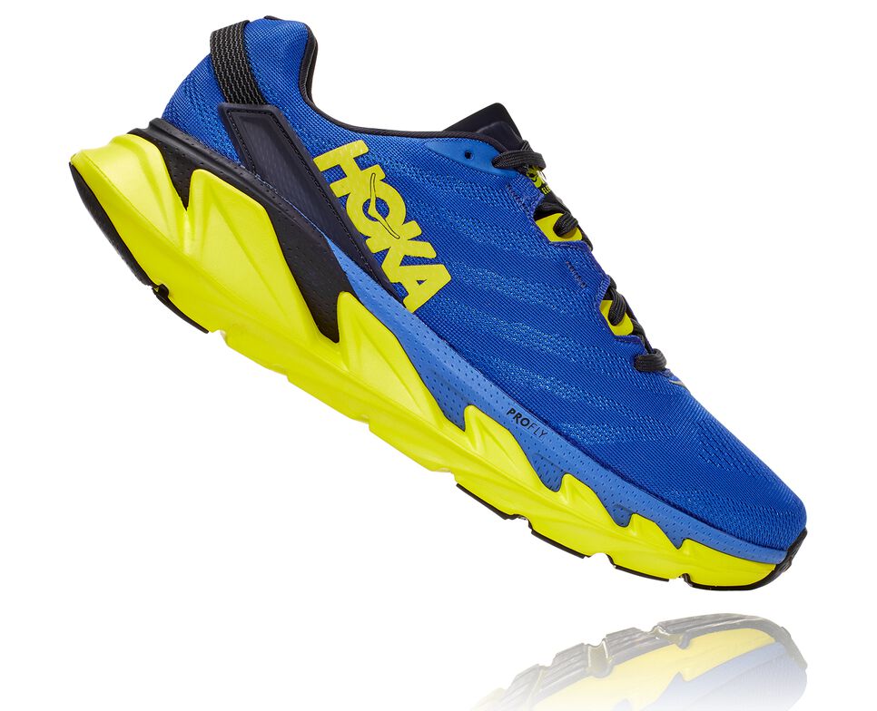 Men's Hoka One One Elevon 2 Road Running Shoes Amparo Blue / Evening Primrose | NXZSOL408