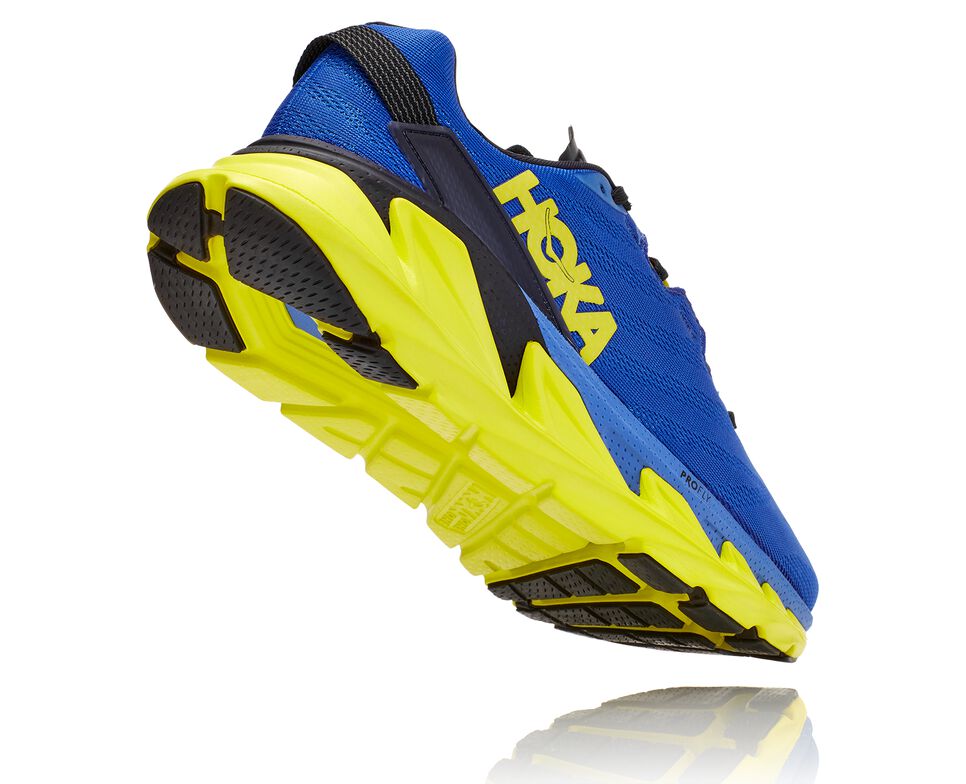 Men's Hoka One One Elevon 2 Road Running Shoes Amparo Blue / Evening Primrose | NXZSOL408