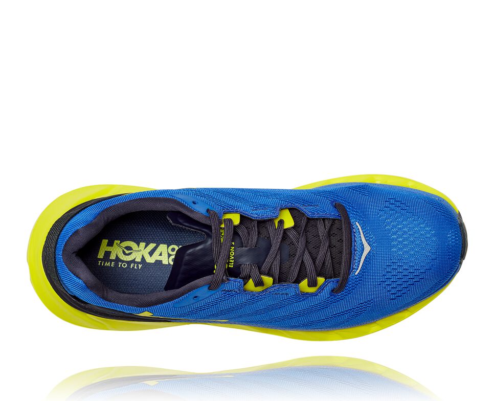 Men's Hoka One One Elevon 2 Road Running Shoes Amparo Blue / Evening Primrose | NXZSOL408