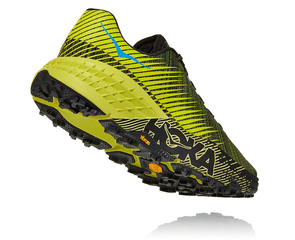 Men's Hoka One One Evo Speedgoat Trail Running Shoes Citrus / Black | KAXWSF137