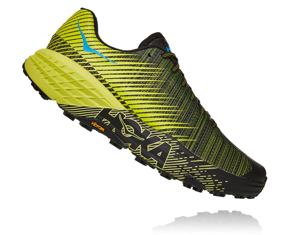 Men's Hoka One One Evo Speedgoat Trail Running Shoes Citrus / Black | KAXWSF137