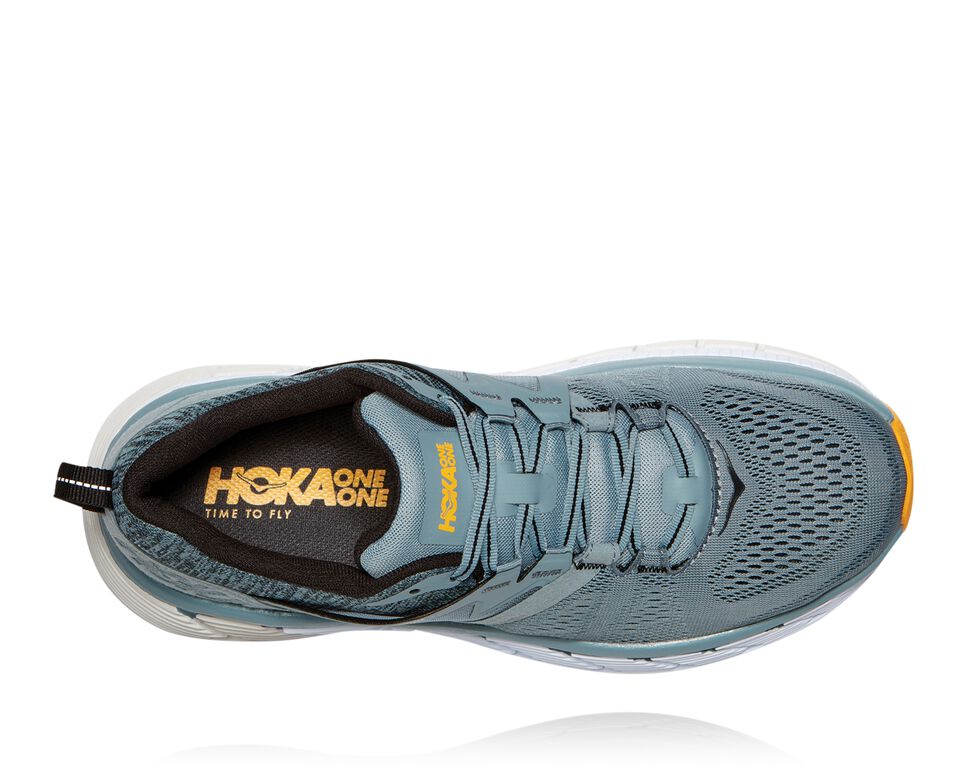 Men's Hoka One One Gaviota 2 Road Running Shoes Lead / Anthracite | KLYEHZ842