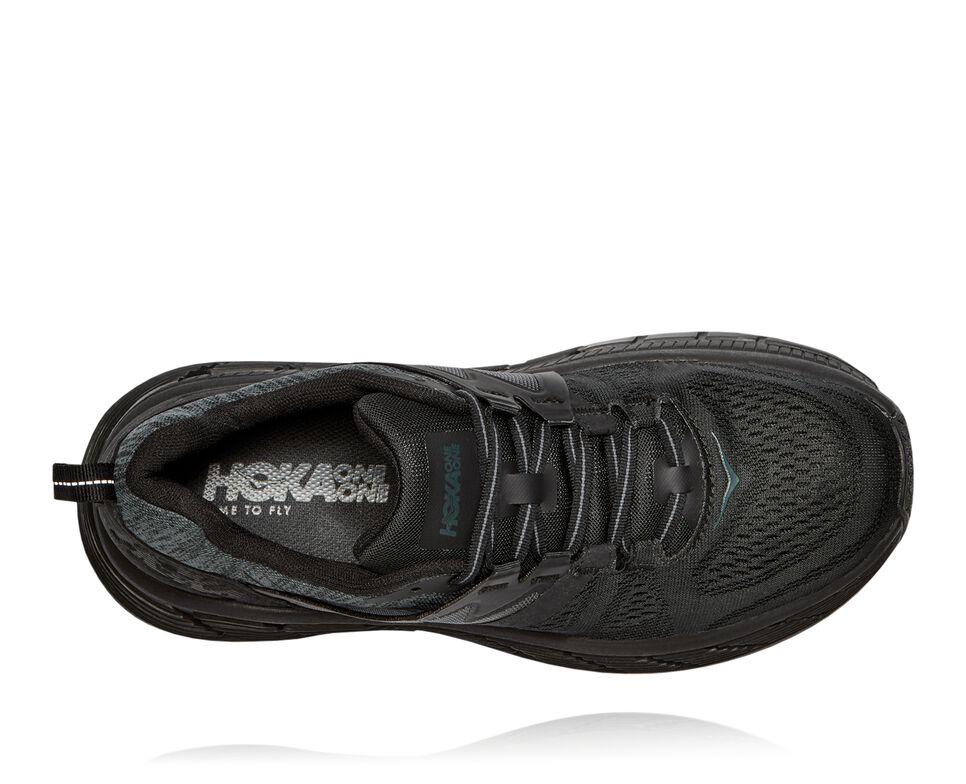 Men's Hoka One One Gaviota 2 Road Running Shoes Black / Dark Shadow | OHBQUZ702