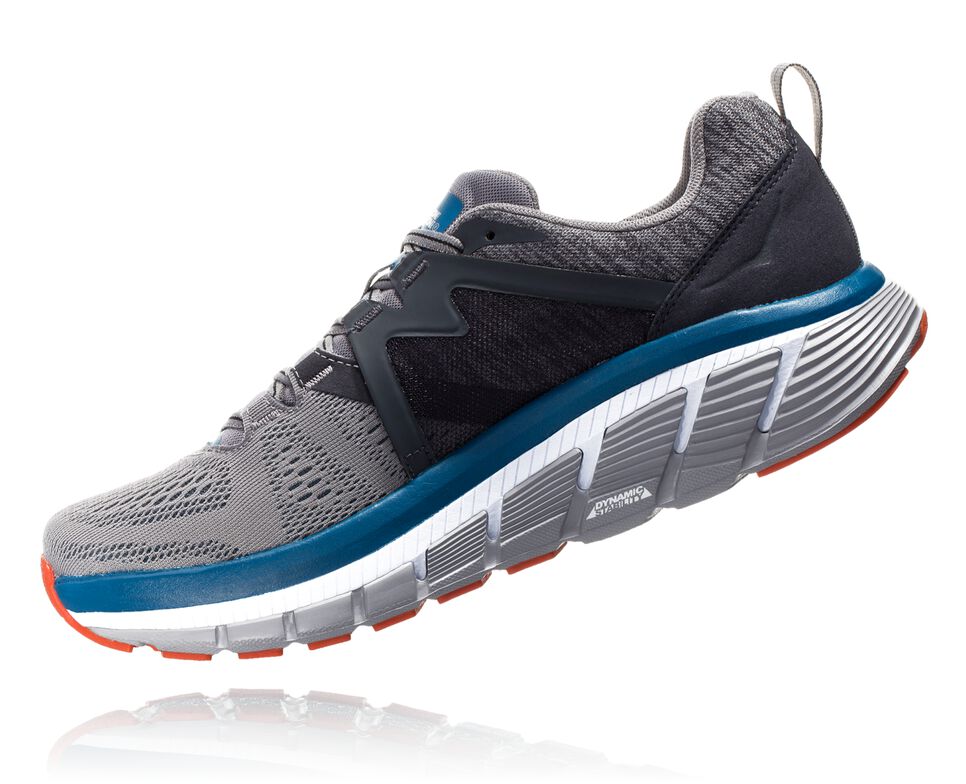 Men's Hoka One One Gaviota 2 Road Running Shoes Frost Gray / Seaport | WDIJZU870