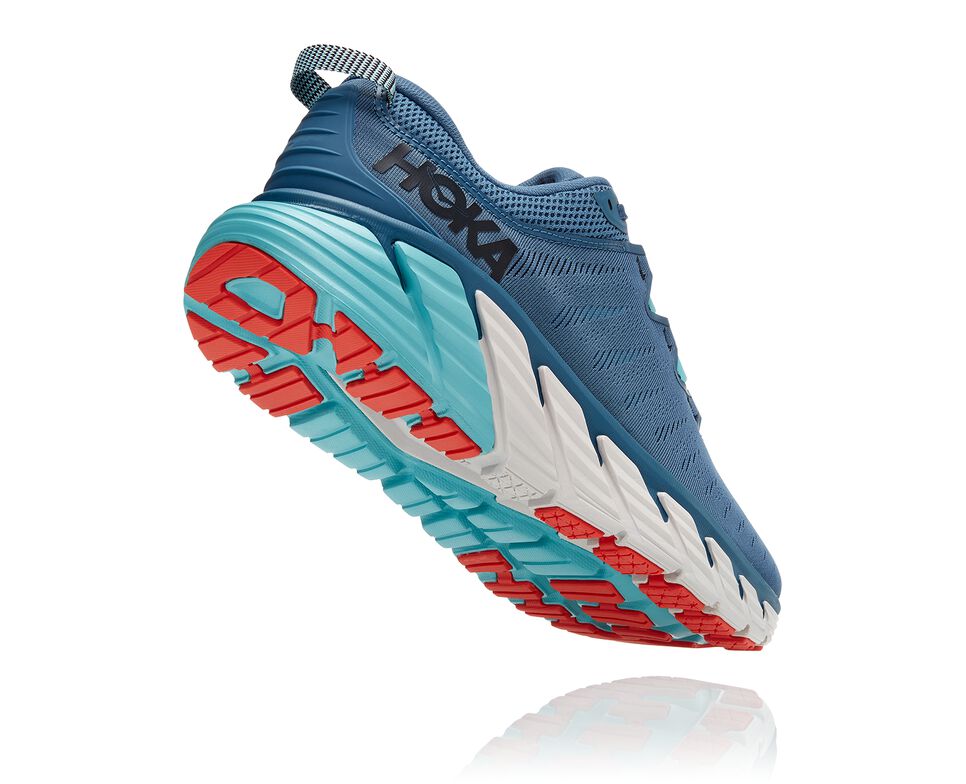 Men's Hoka One One Gaviota 3 Road Running Shoes Real Teal / Aquarelle | MFZVUX716